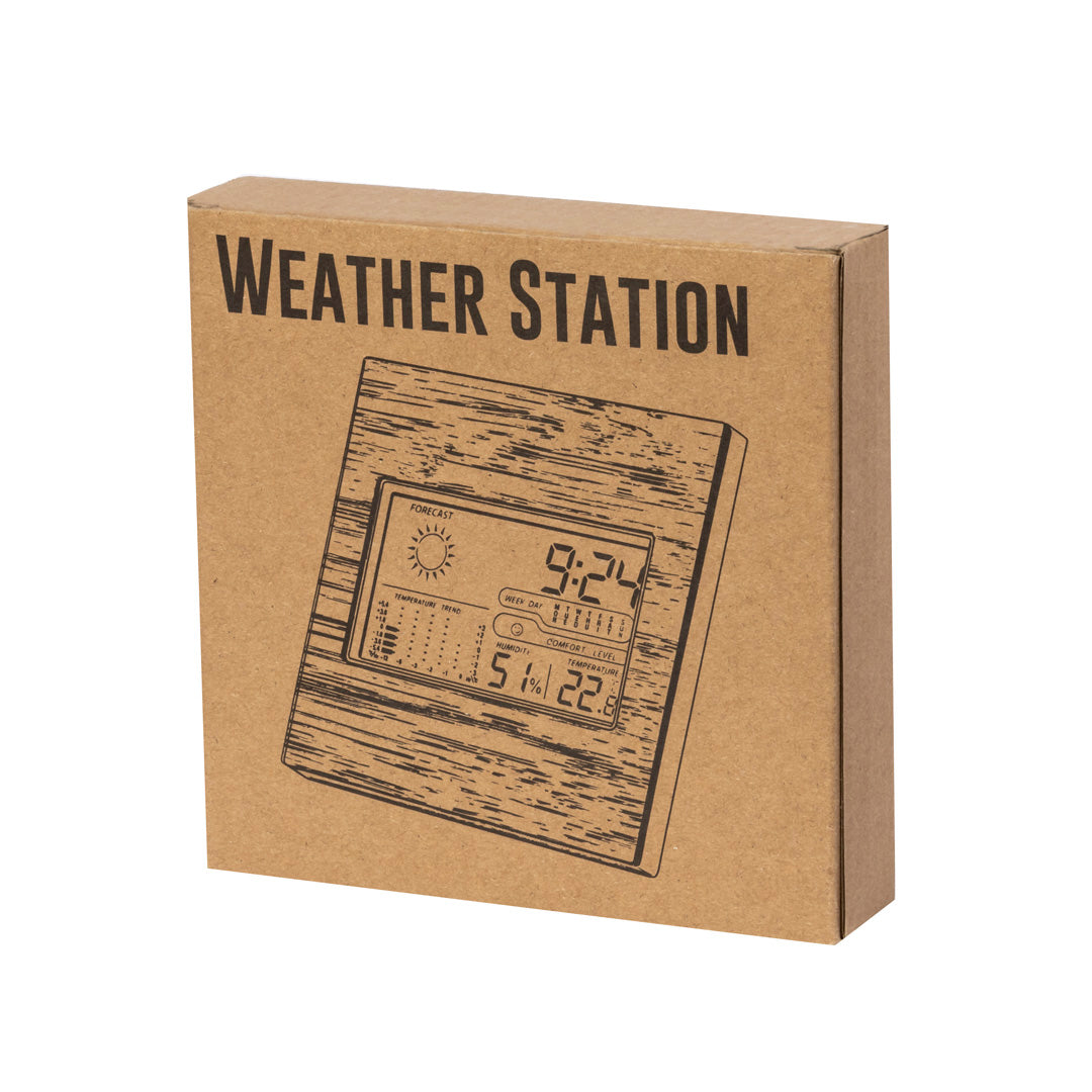 Behox Weather Station with Bamboo Front - Eco-Friendly and Functional