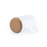 Hindras Eco-Friendly Cup - Durable Borosilicate Glass with Natural Cork Base