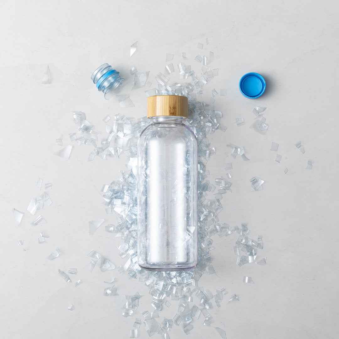Solarix Sustainable Bottle – Eco-Friendly 600ml RPET Bottle with Bamboo Cap