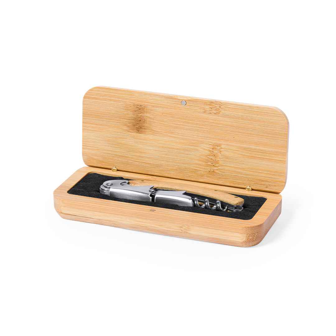 Flomek Corkscrew – Sustainable Bamboo and Metal Wine Accessory