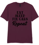 Eat Sleep Fix Cars Repeat - T-shirt