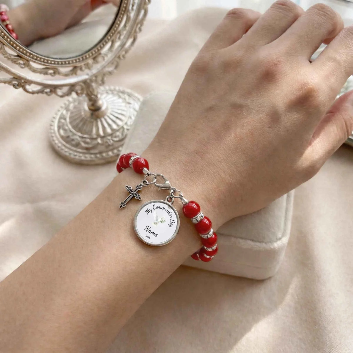 Custom Holy Communion - Rosary Bracelet