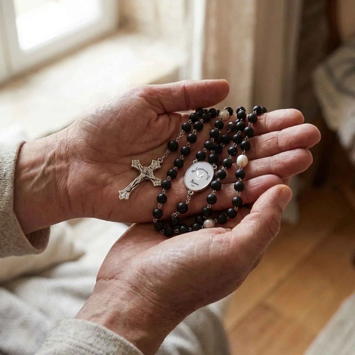 Custom Holy Communion - Rosary Beads