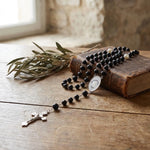 black rosary beads