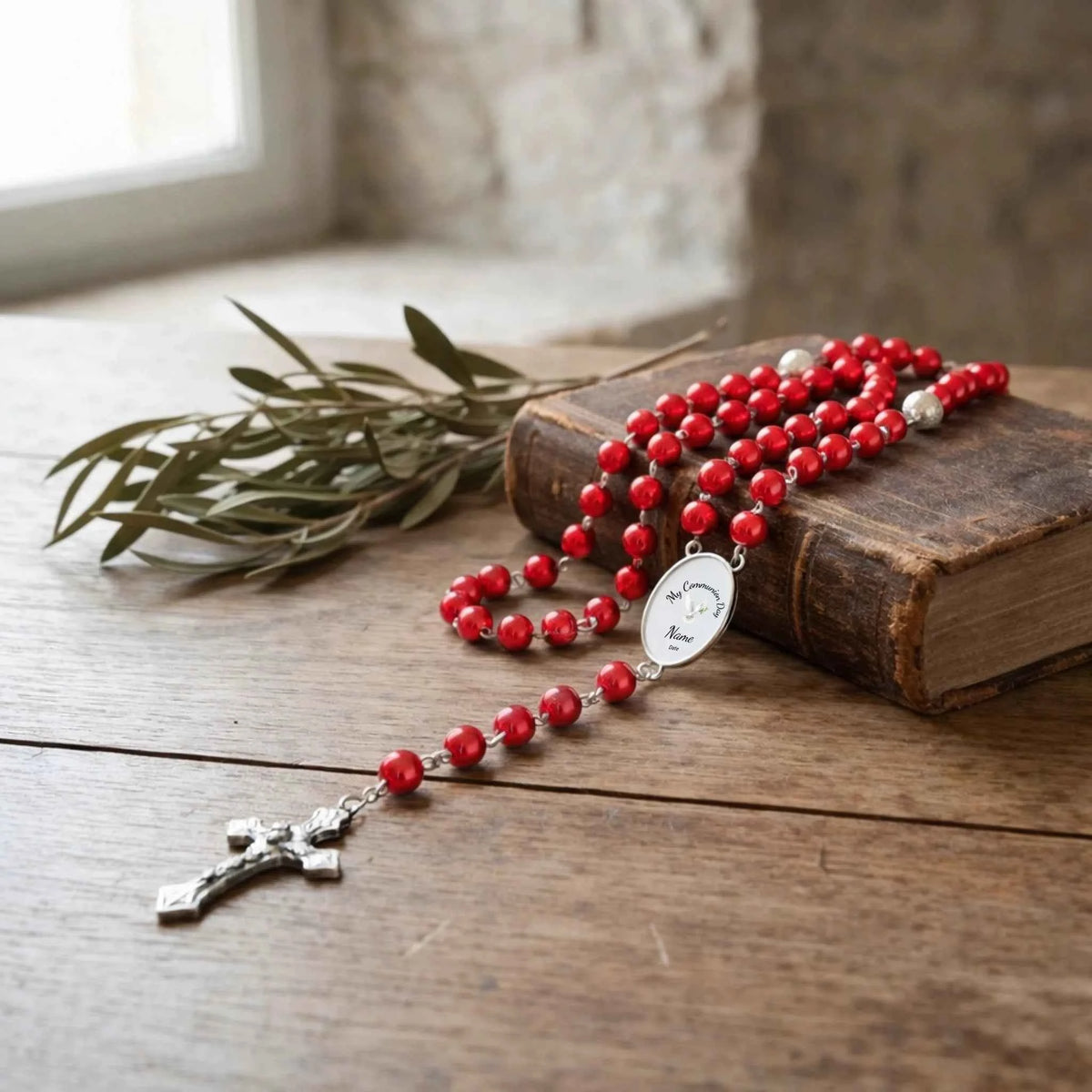 Custom Holy Communion - Rosary Beads