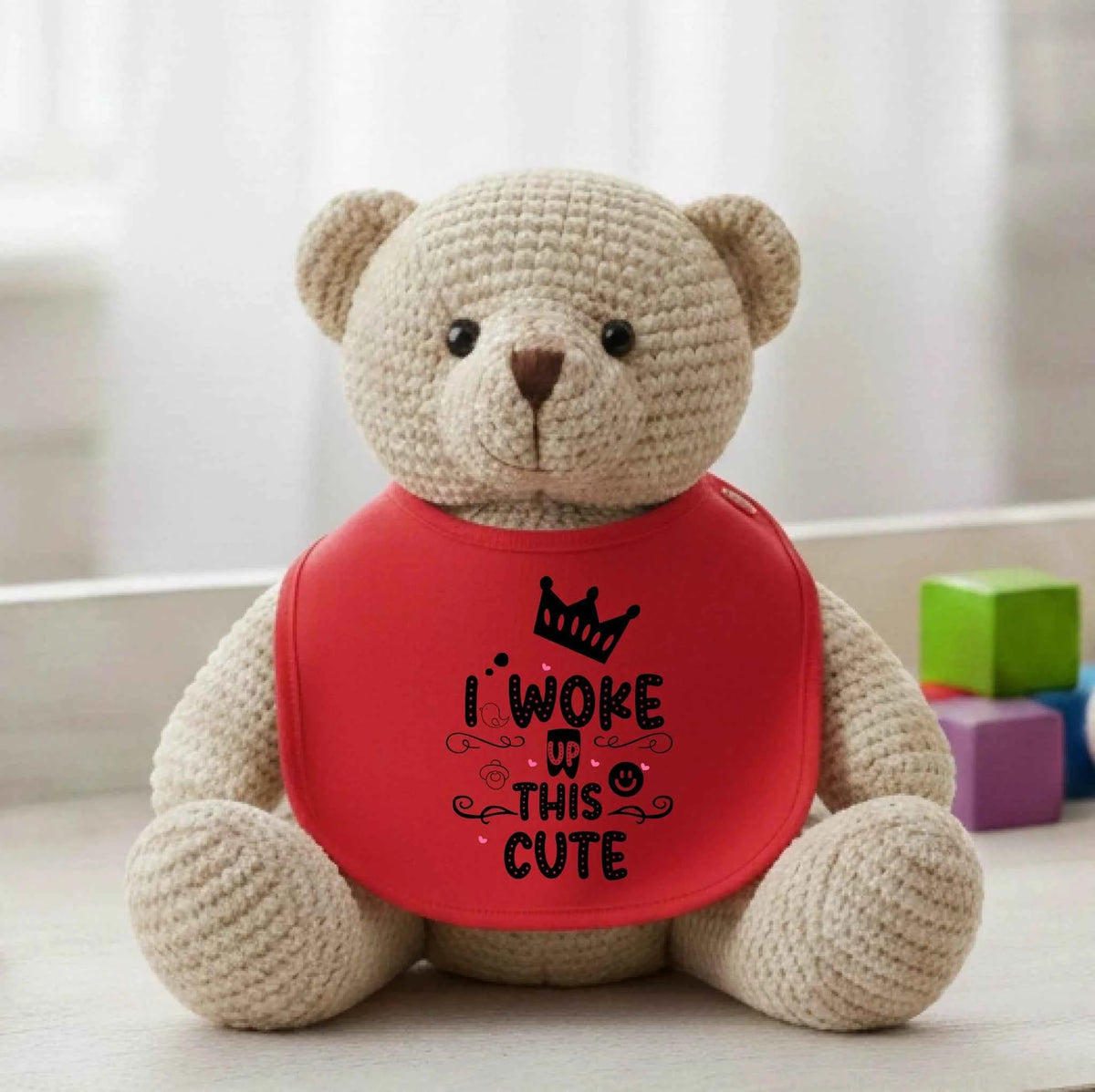 I woke up this cute - Baby Bib