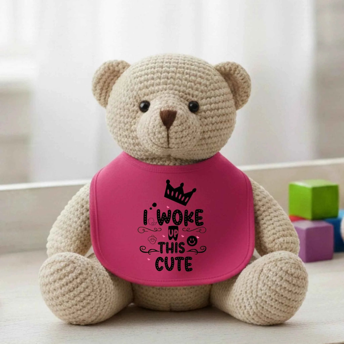 I woke up this cute - Baby Bib