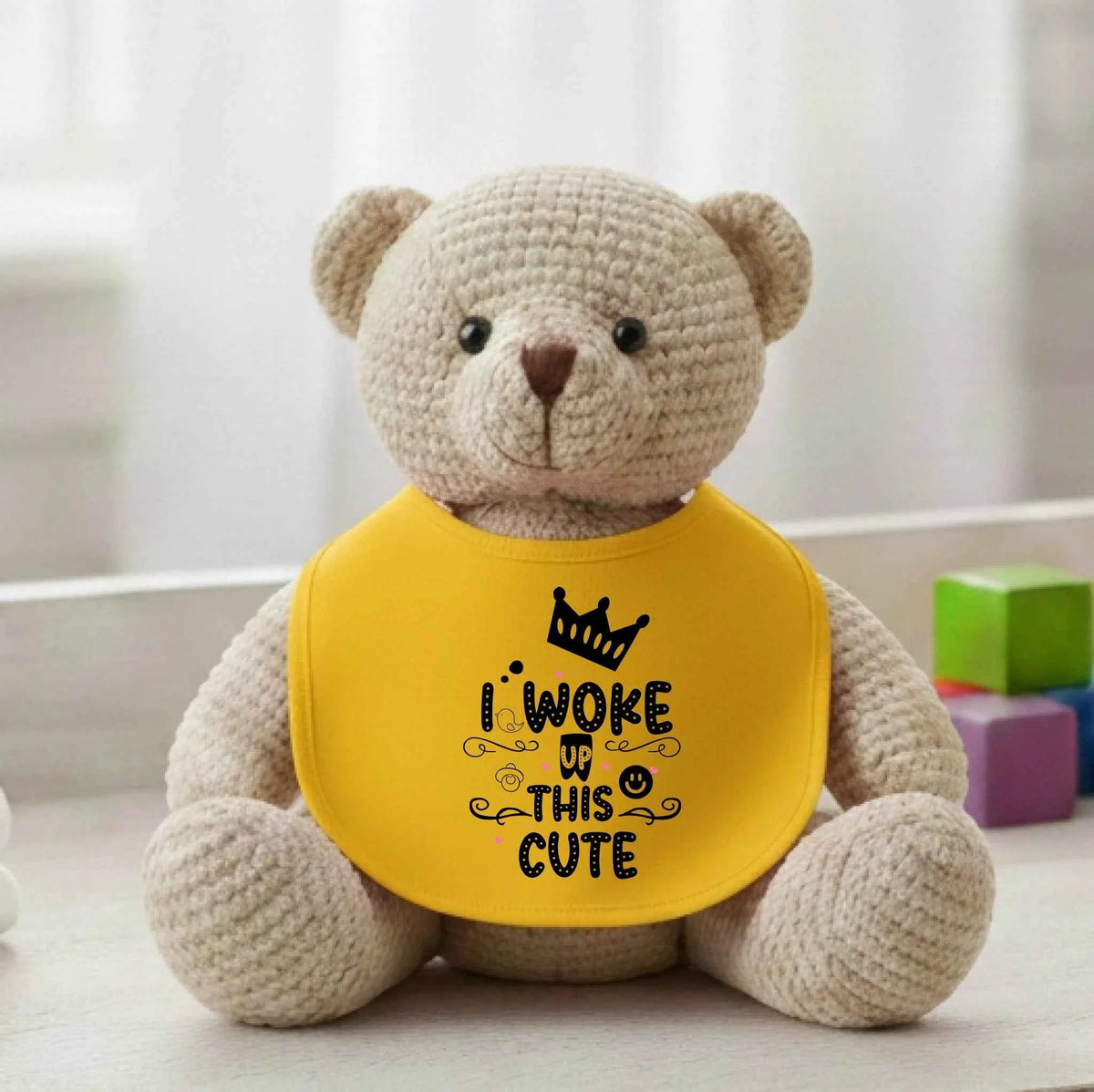 I woke up this cute - Baby Bib