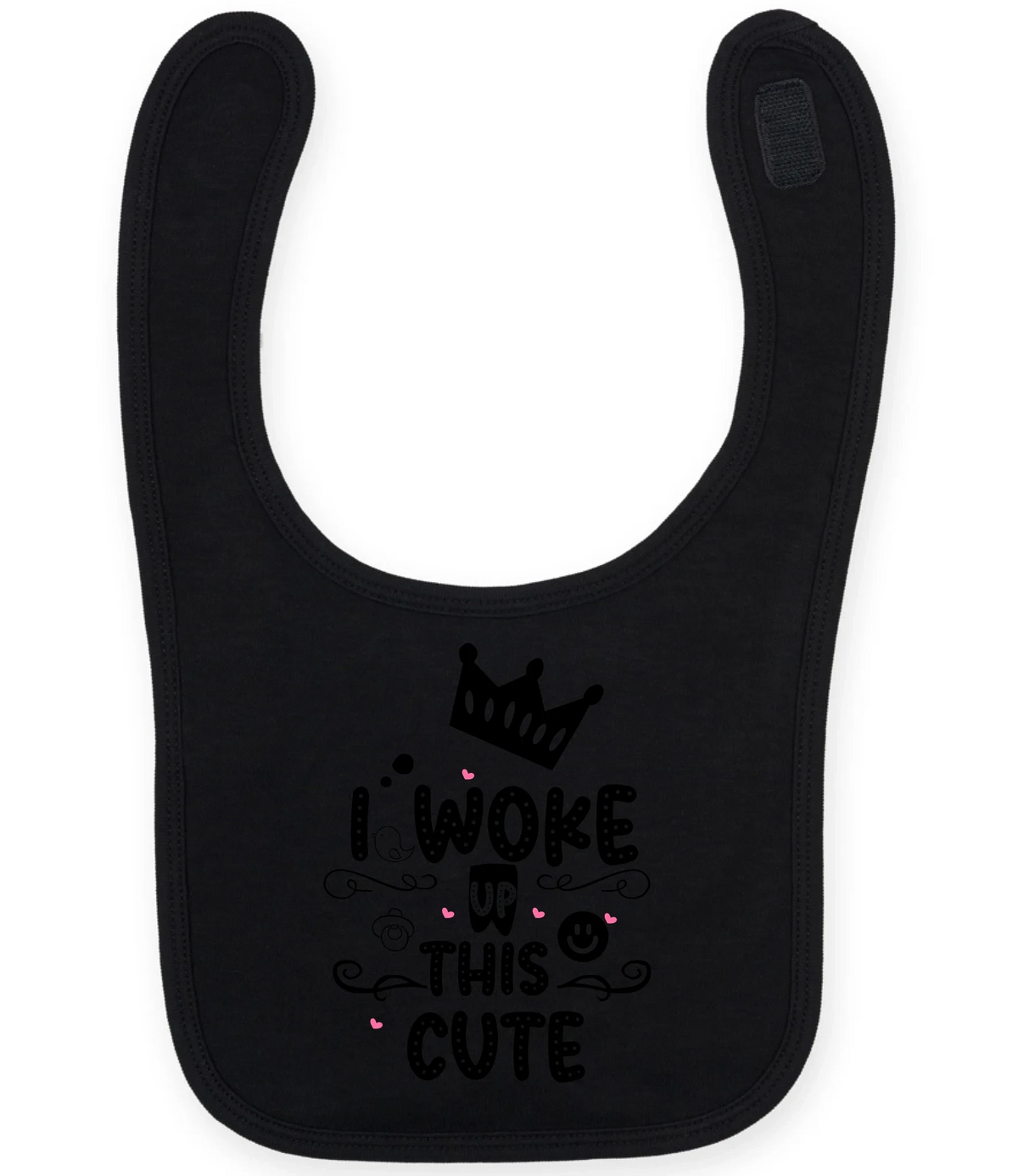 I woke up this cute - Baby Bib