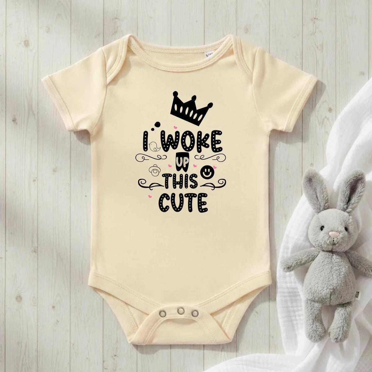 I woke up this cute - Baby Bodysuit