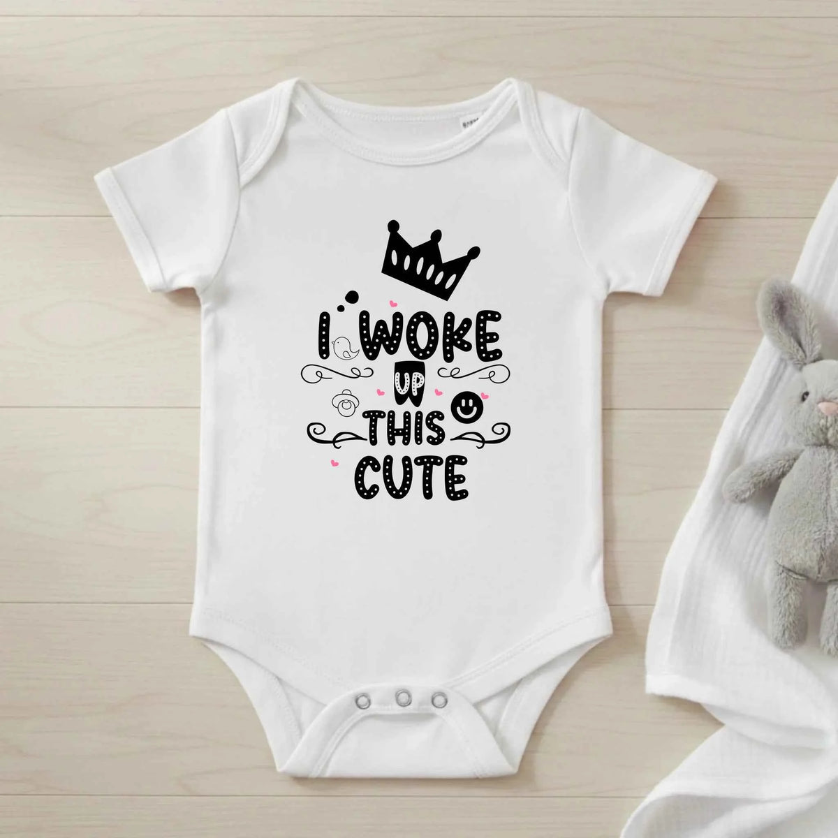 I woke up this cute - Baby Bodysuit
