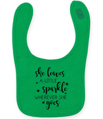 She Leaves A Little Sparkle - Baby Bib