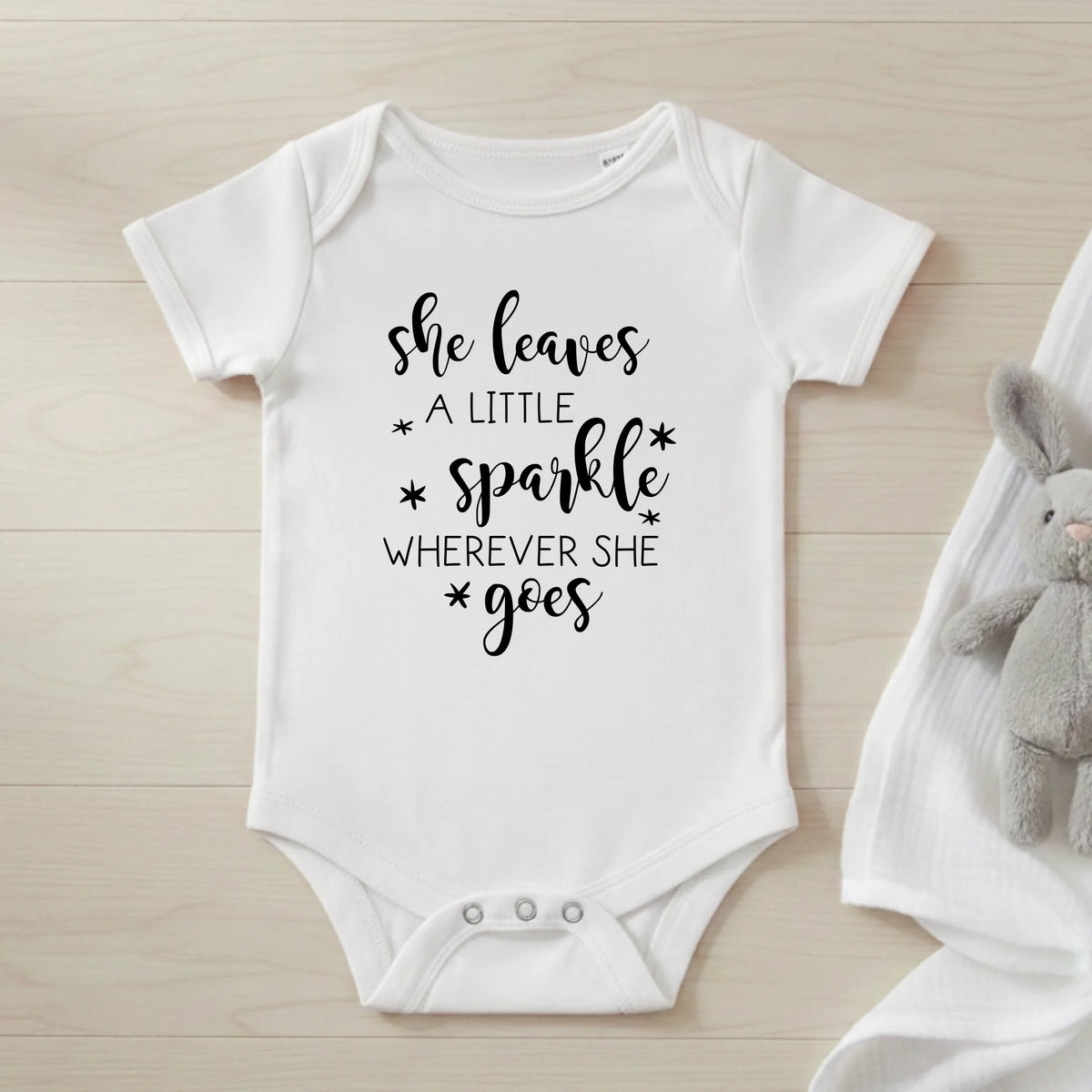 She Leaves A Little Sparkle - Baby Bodysuit - Fou Tees