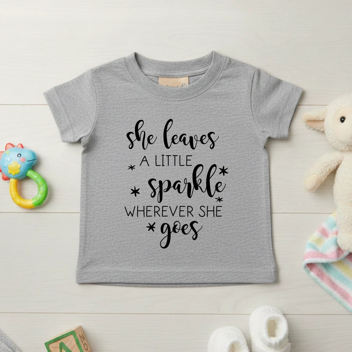 She Leaves A Little Sparkle - Baby T-shirt - Fou Tees
