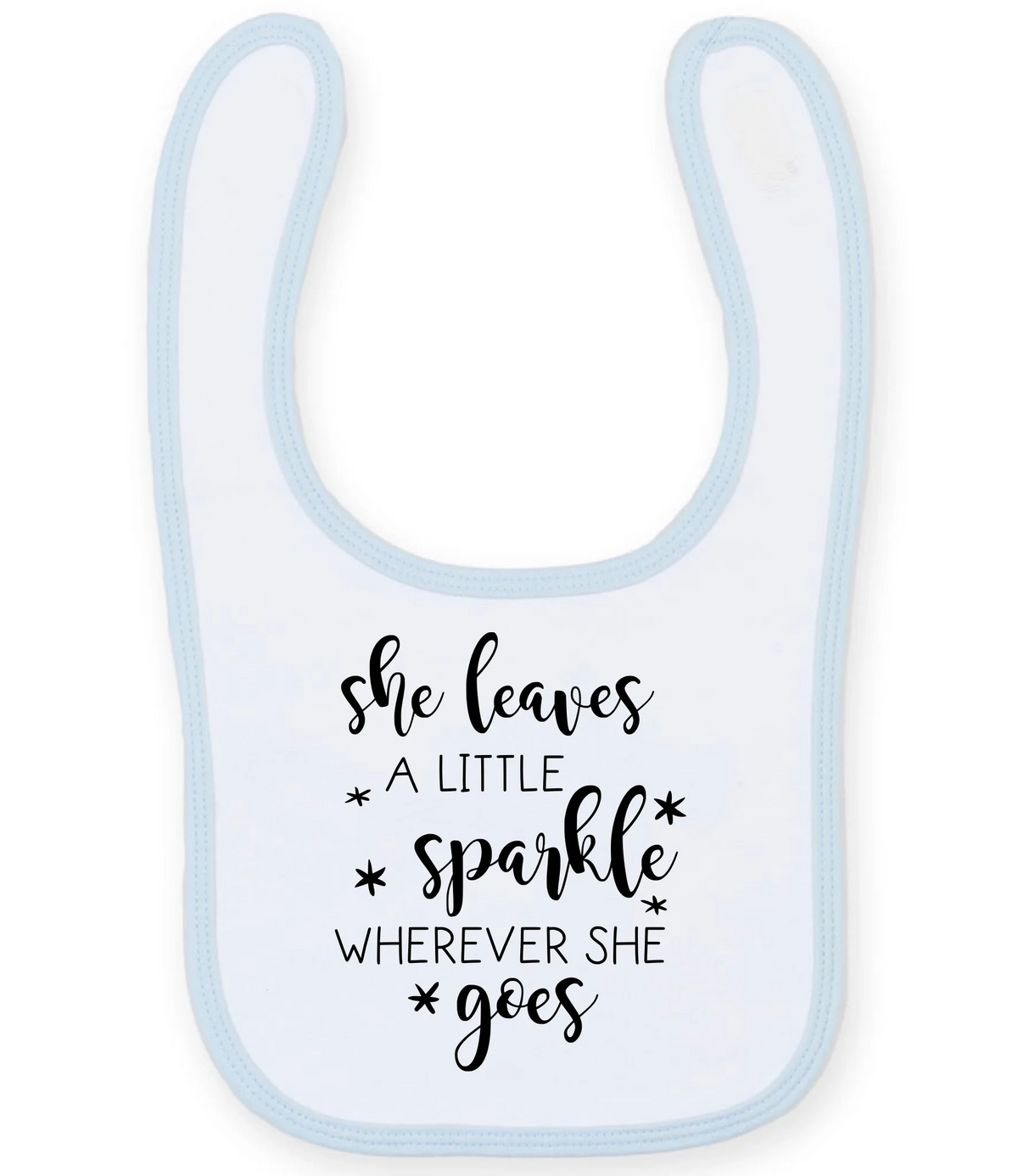 She Leaves A Little Sparkle - Baby Bib - Fou Tees