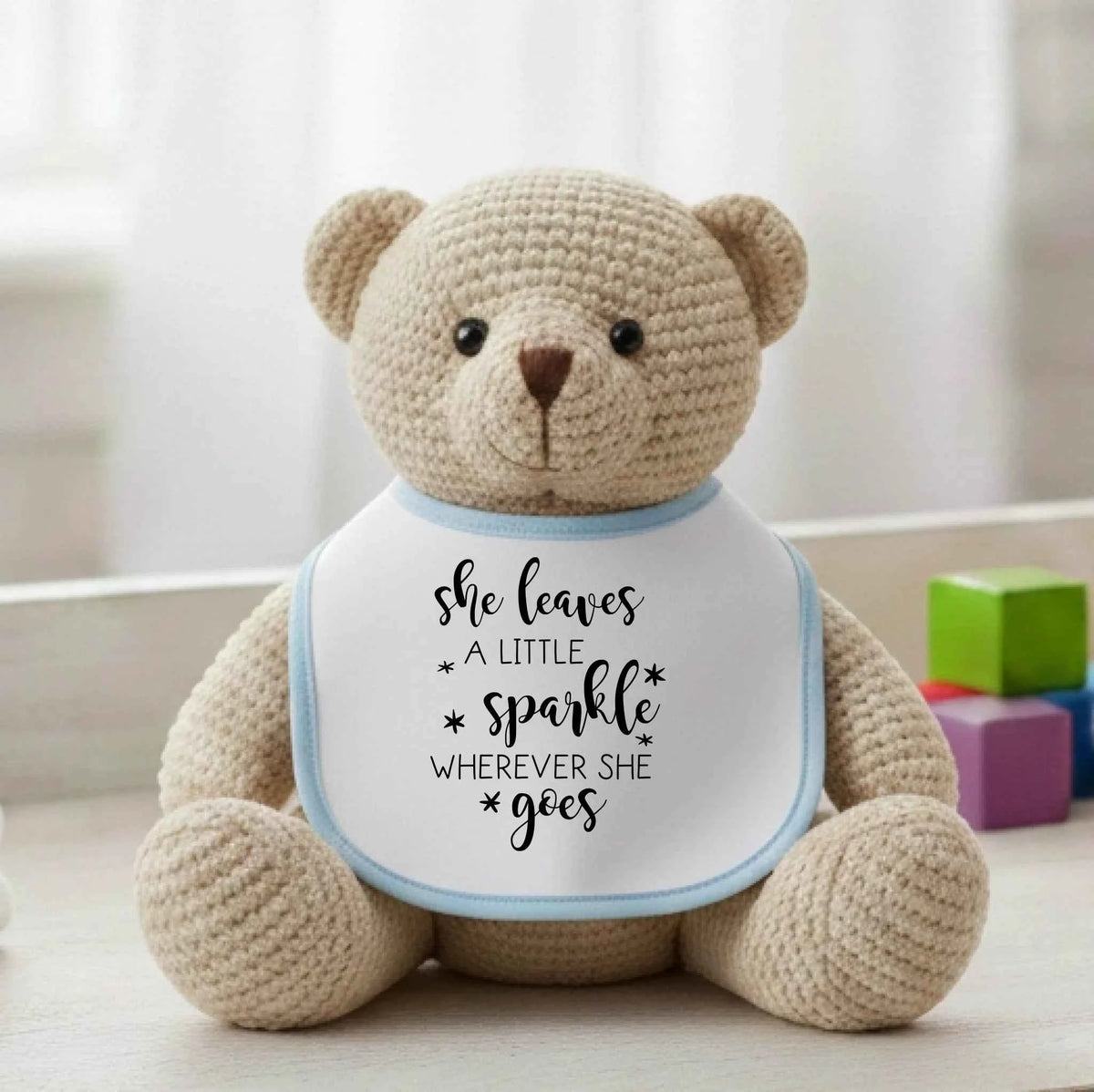 She Leaves A Little Sparkle - Baby Bib