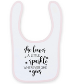 She Leaves A Little Sparkle - Baby Bib - Fou Tees