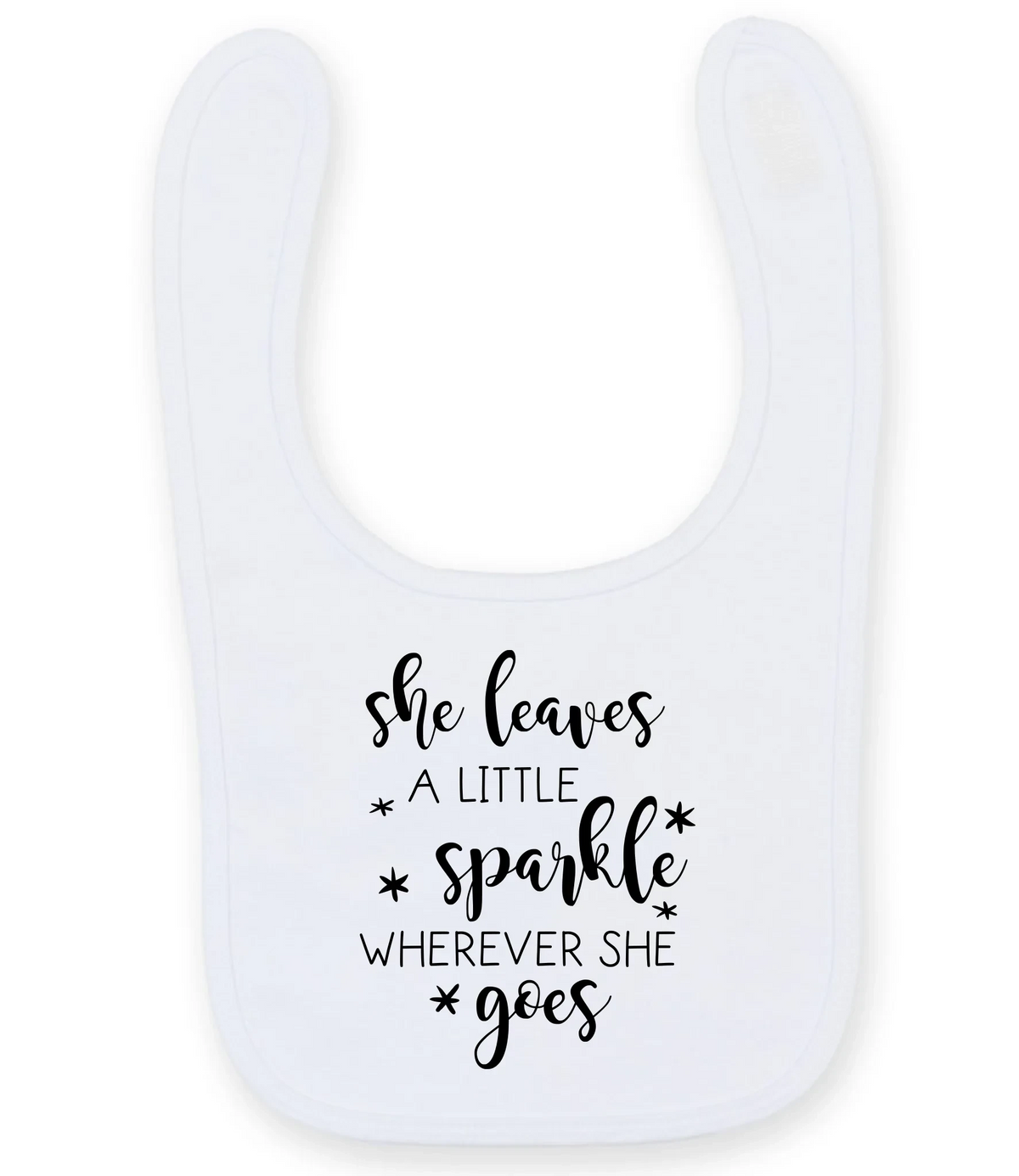 She Leaves A Little Sparkle - Baby Bib