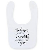 She Leaves A Little Sparkle - Baby Bib