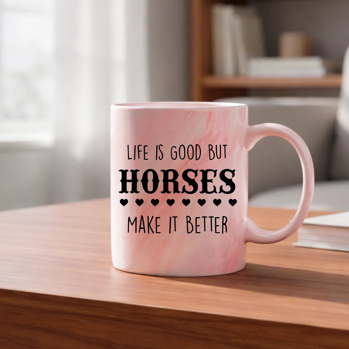 Life is good but horses make it better - Mug - Fou Tees