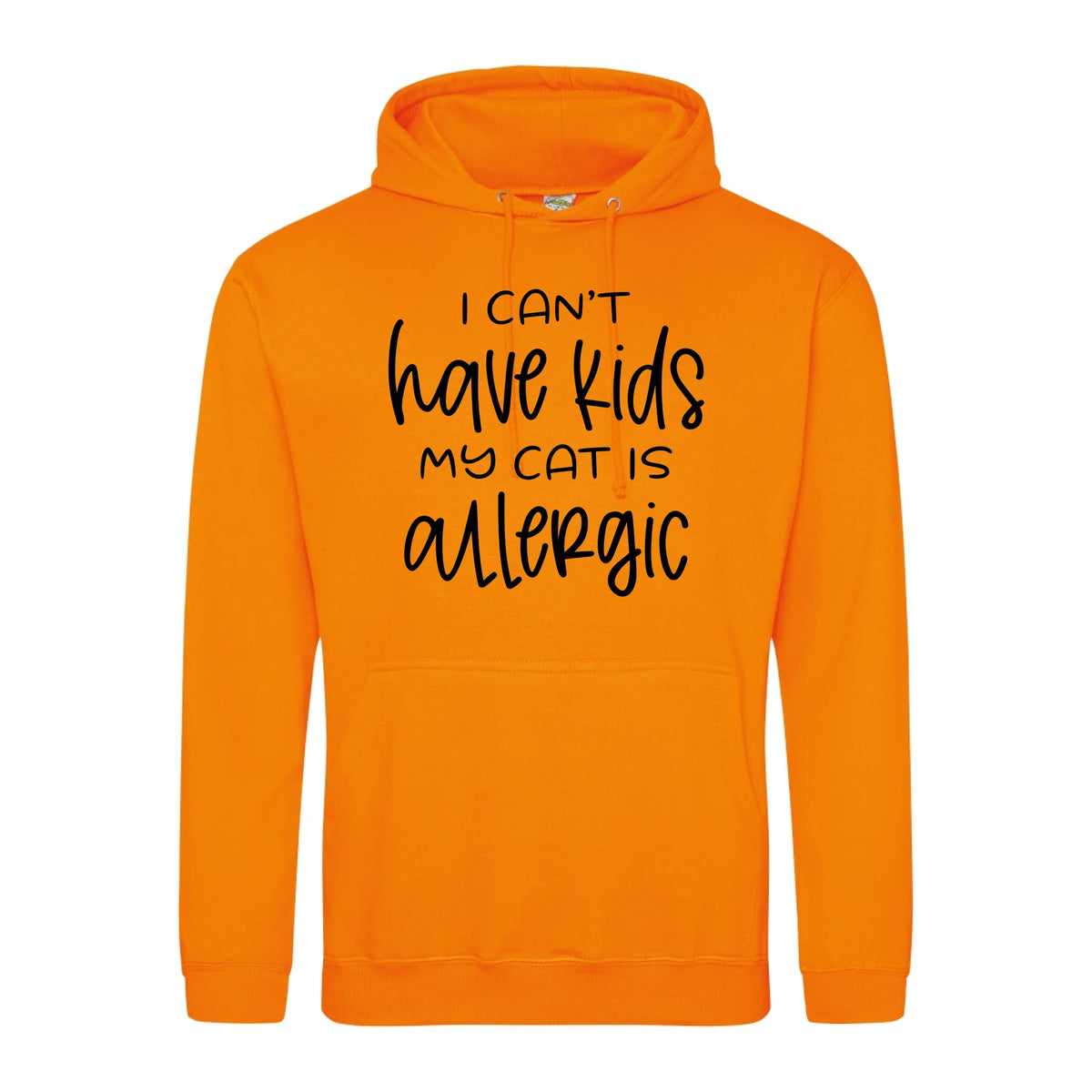 I can't have kids my cat is allergic - Hoodie - Fou Tees