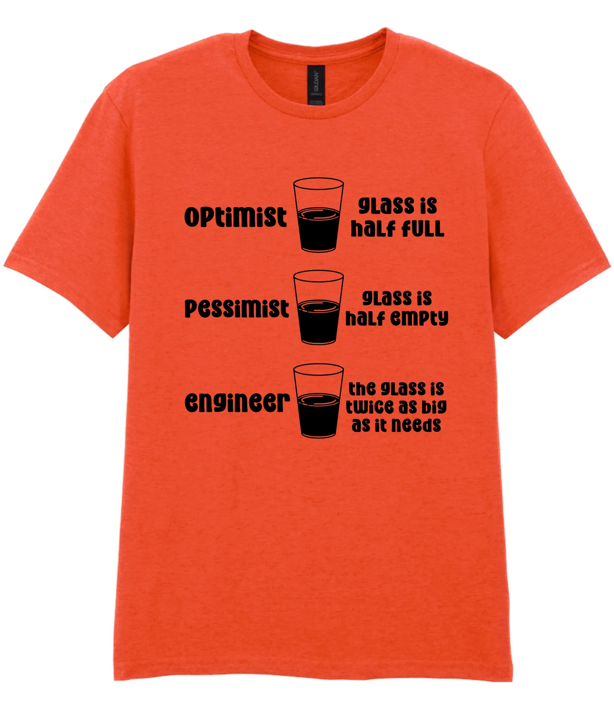 Optimist Pessimist Engineer - T-shirt - Fou Tees