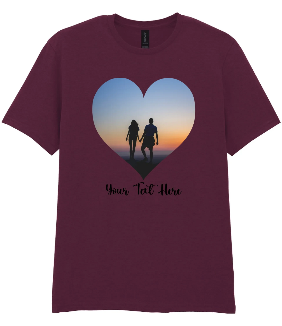Custom Heart Image T-shirt