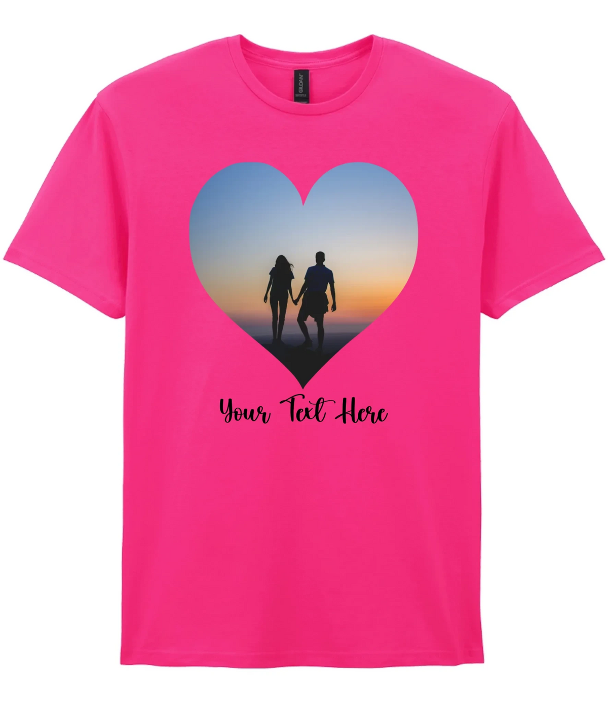 Custom Heart Image T-shirt