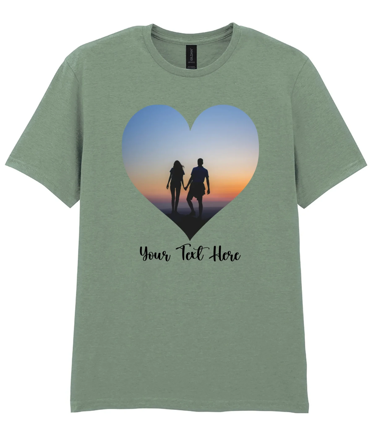 Custom Heart Image T-shirt