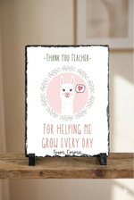 Thank You Teacher for Helping Me Grow Slate - Ideal Gift for Educators