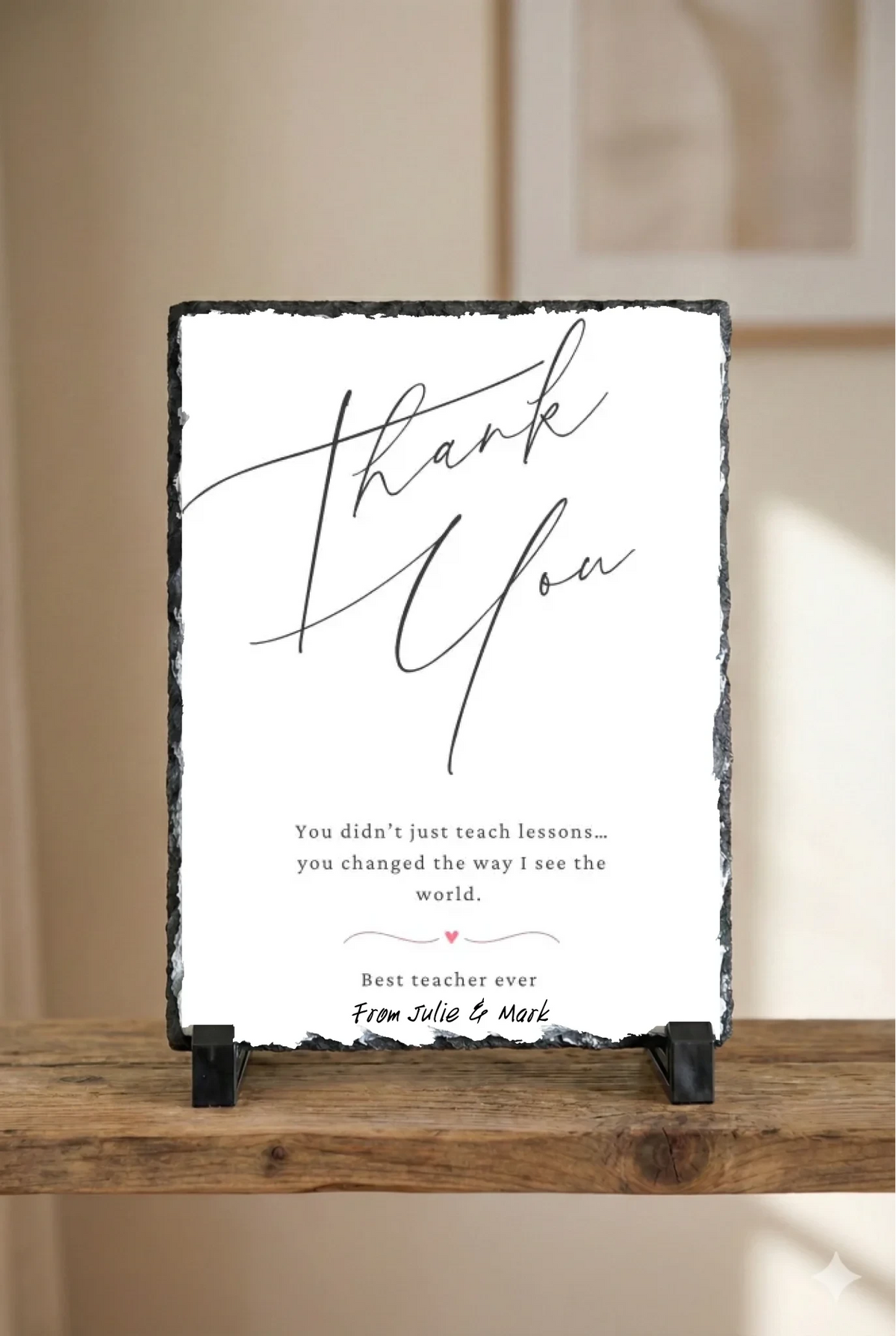 Thank You Teacher Slate Gift - Perfect Appreciation Keepsake for Educators