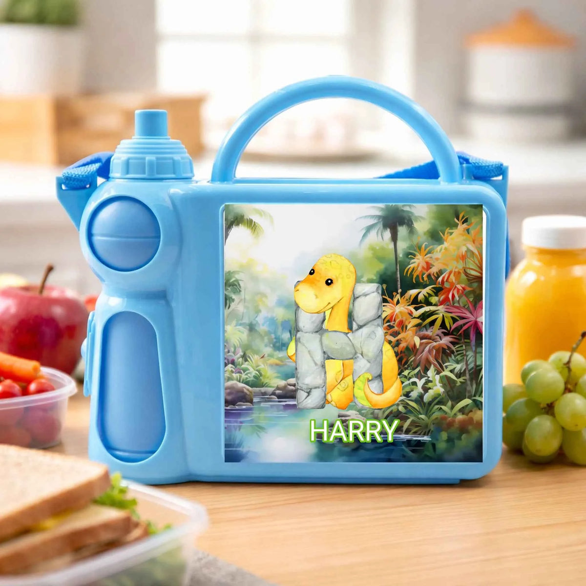 Dino Monogram Lunchbox for Kids - Personalised and Stylish Meal Solution