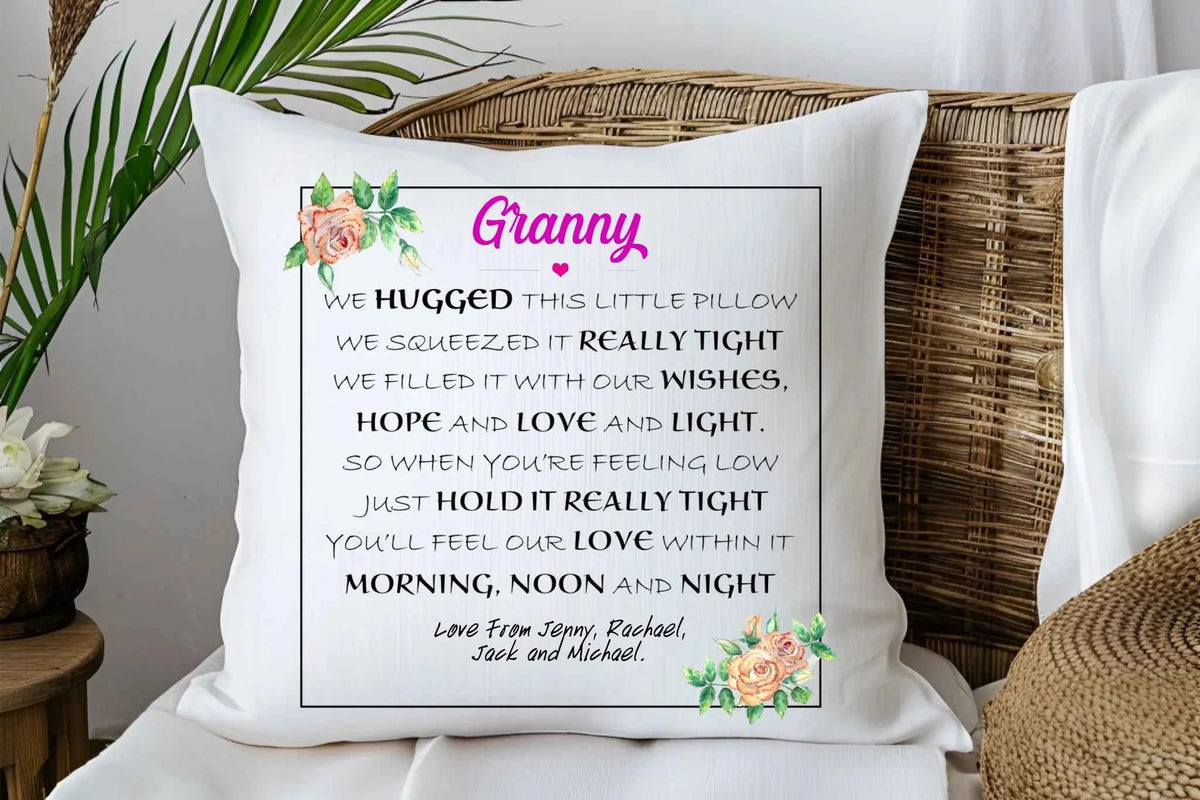 Grandmother Cushion Customise with Poem from Grandkids