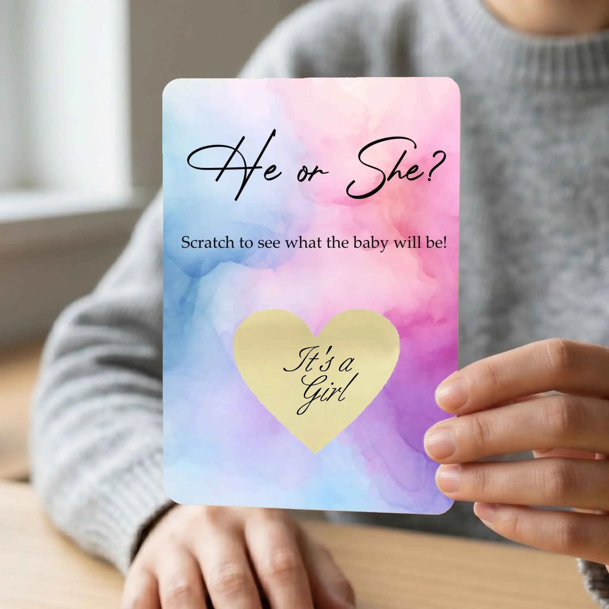 Gender Reveal Scratch Card - A5 Scratch and Reveal