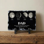 Moon Phase Dad Gift - The Day You Became My Dad - Slate