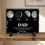 Moon Phase Dad Gift - The Day You Became My Dad - Slate