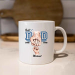 World's Best Dad Mug with Custom Fists - Perfect Gift for Father's Day