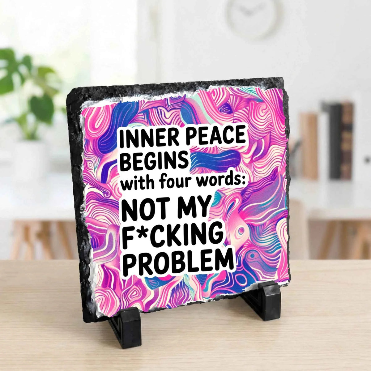 Inner Peace Begins - Slate | Personalised Photo Slate by Fou Tees Ireland
