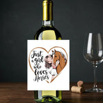 Just A Girl Who Loves Horses- Wine Label