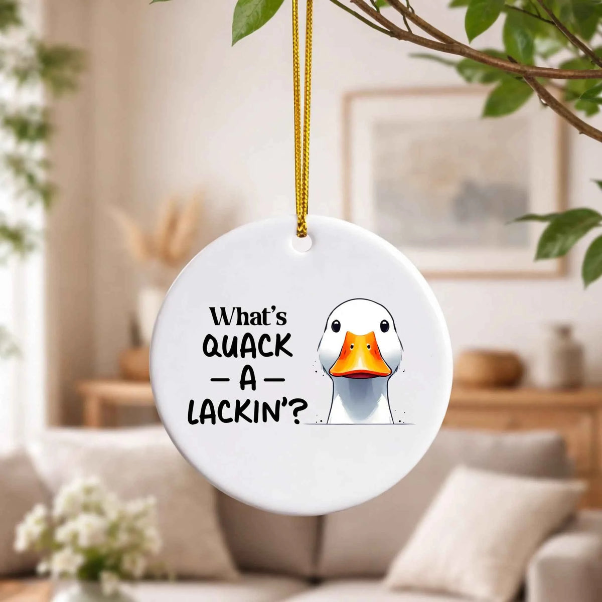 What's Quack a Lackin - Ceramic Decoration by Fou Tees Ireland