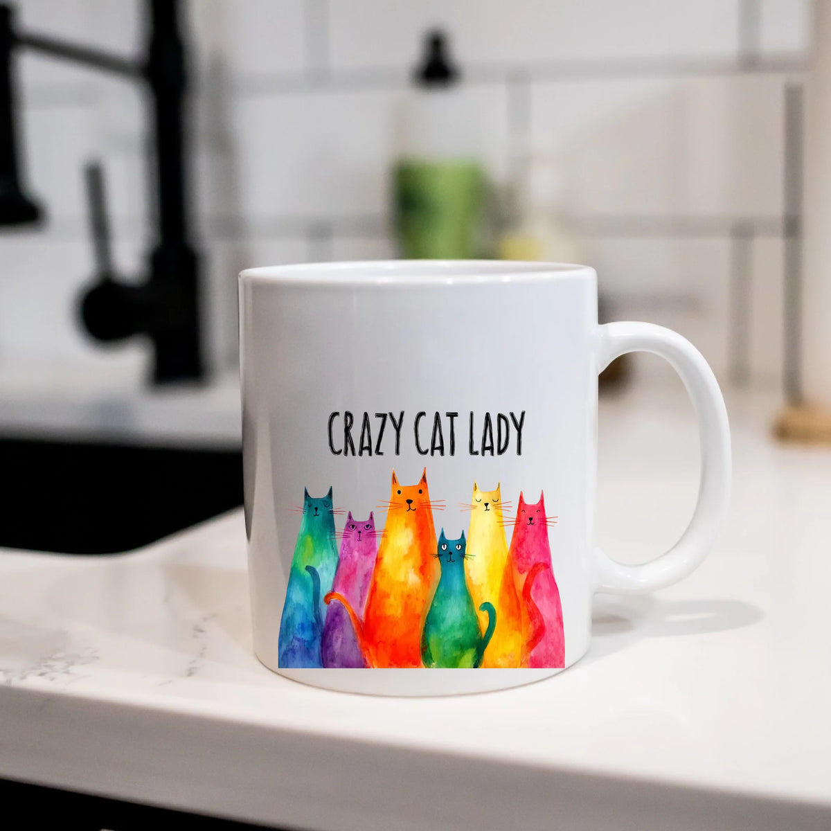 Crazy Cat Lady Mug – Classic 11oz Ceramic Mug from Fou Tees Ireland