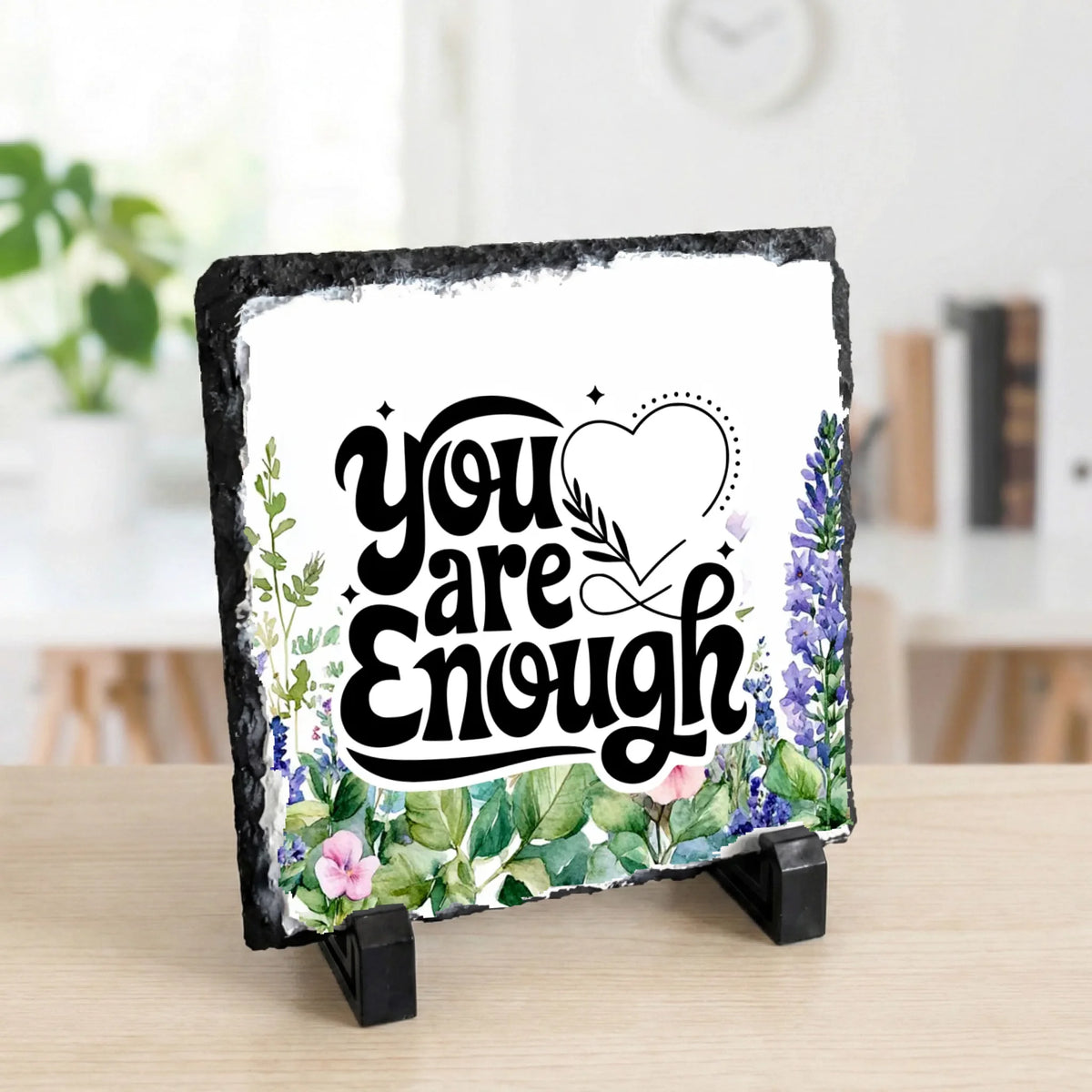 You Are Enough - Slate | Stylish Natural Photo Slate by Fou Tees Ireland