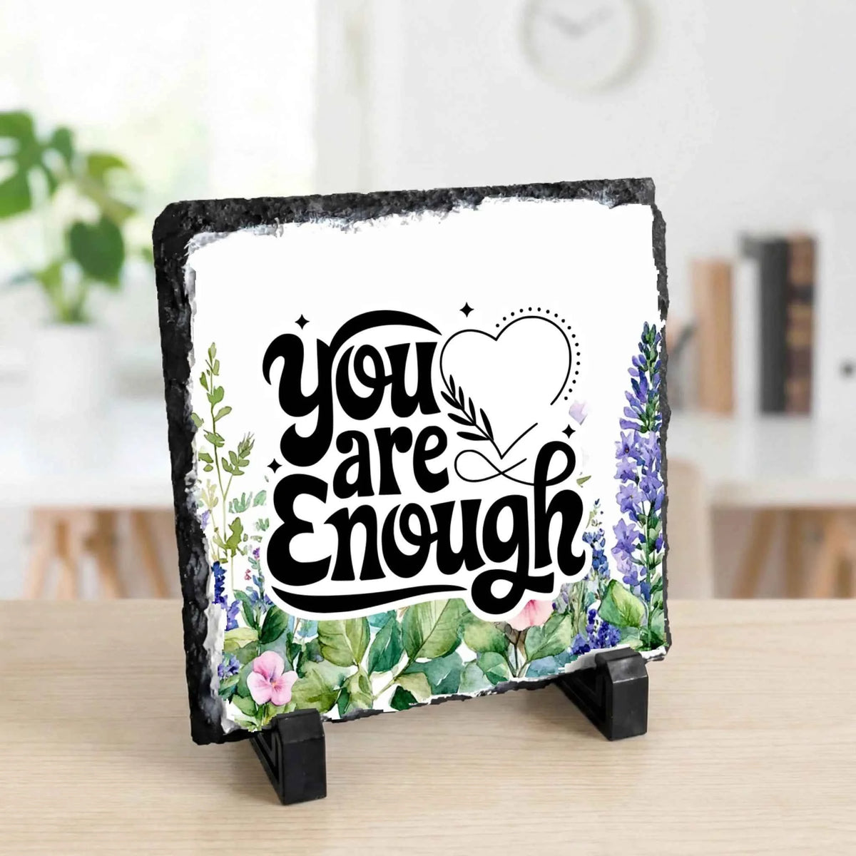 You Are Enough - Slate | Stylish Natural Photo Slate by Fou Tees Ireland