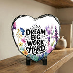 Dream Big Work Hard - Slate | Personalised Photo Slate by Fou Tees Ireland
