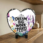 Dream Big Work Hard - Slate | Personalised Photo Slate by Fou Tees Ireland