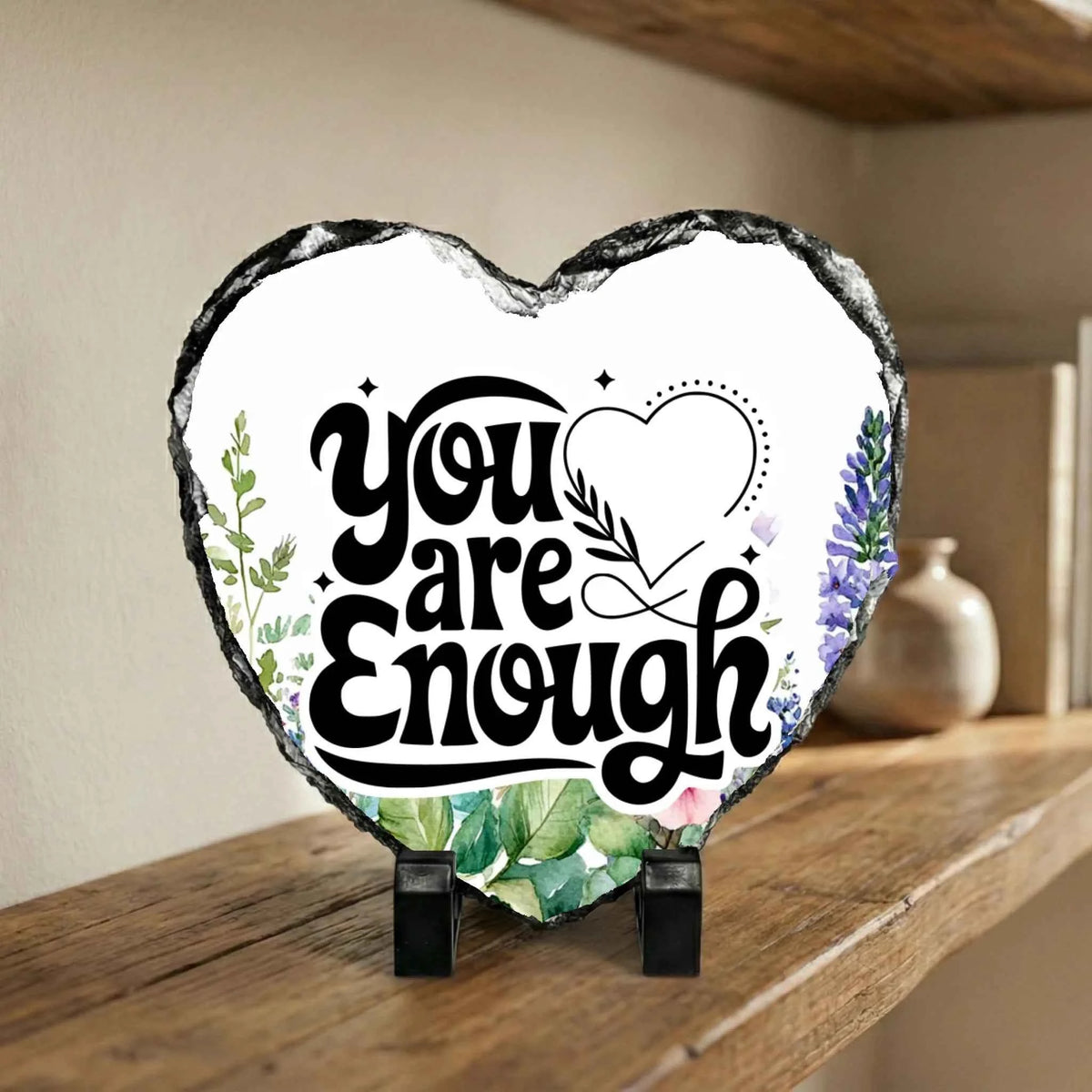 You Are Enough - Slate | Stylish Natural Photo Slate by Fou Tees Ireland