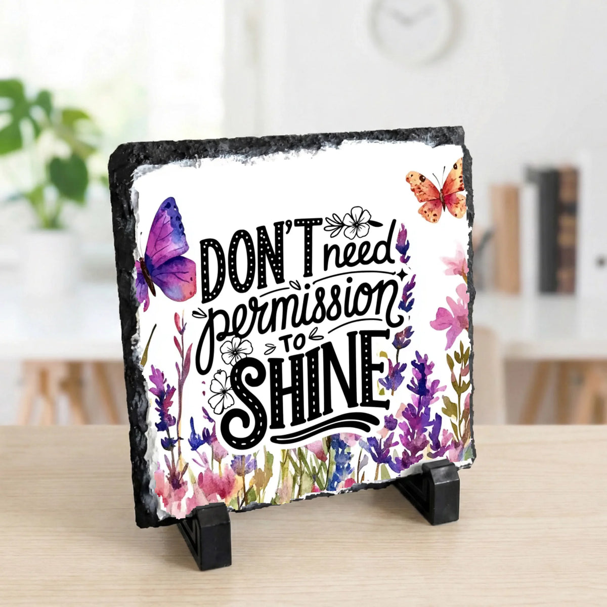 Photo slate - Don't Need Permission To Shine - Slate