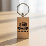 Customisable All Women Are Created Equal Wooden Rectangle Keyring | Fou Tees Ireland