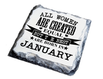 All Women are created equal - Slate Coaster by Fou Tees