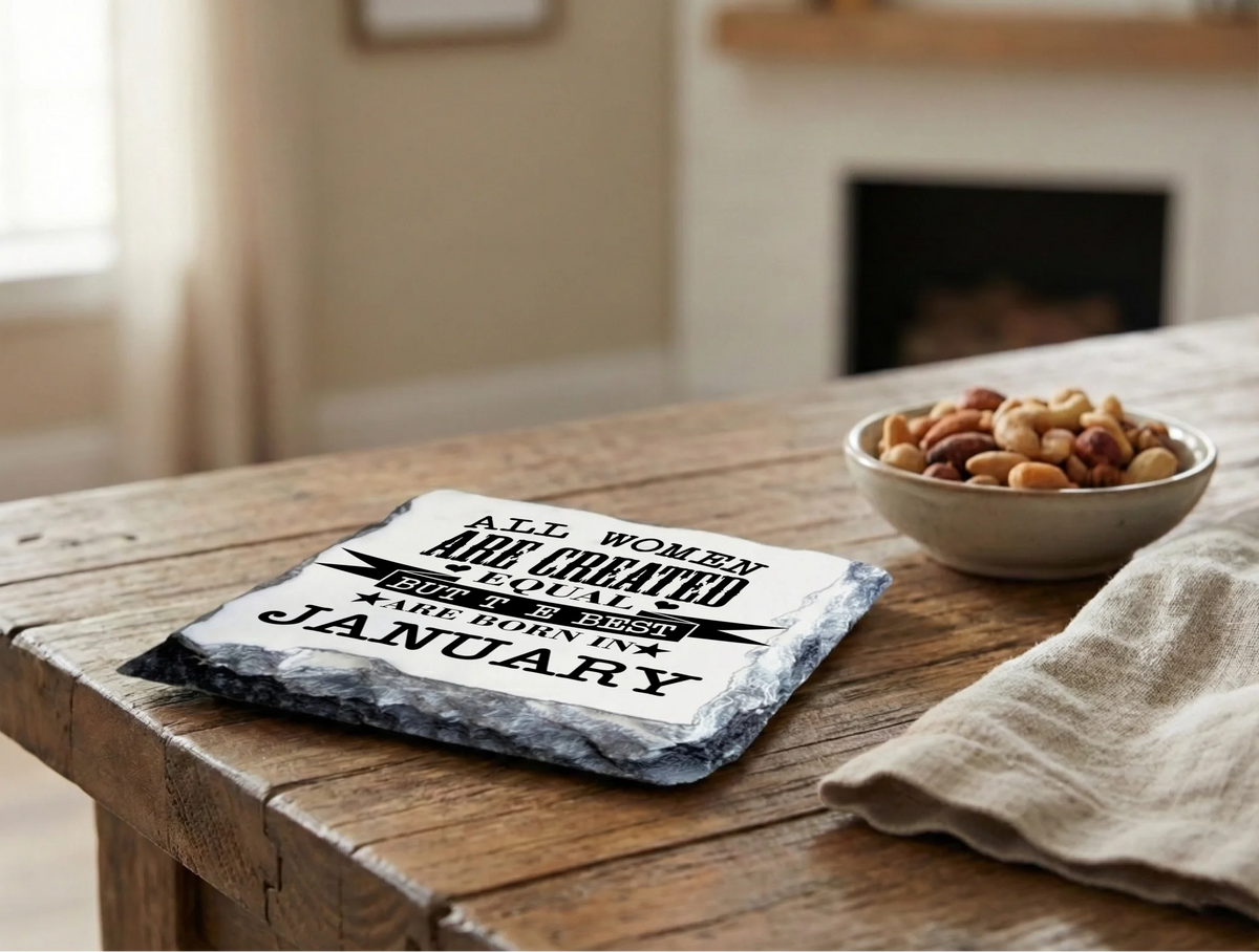 All Women are created equal - Slate Coaster